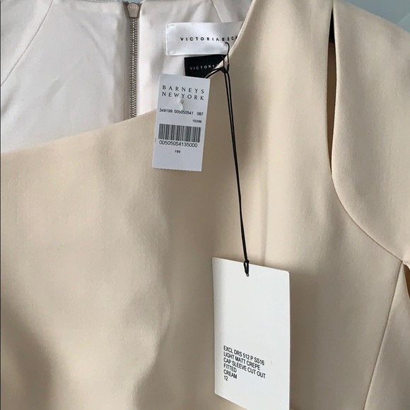 NWT Victoria Beckham white wool dress Sz US 8 - Picture 2 of 10